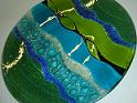 fused glass circular platter